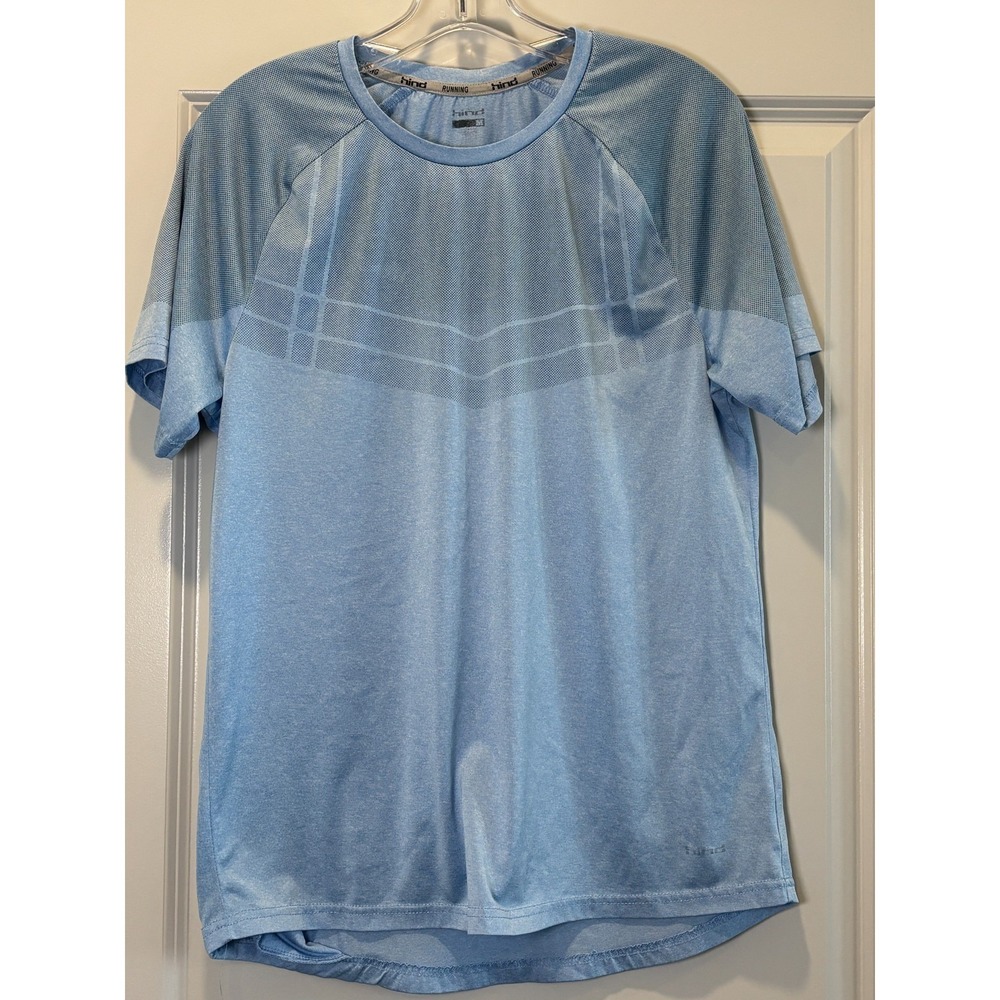 Hind Performance Running T Shirt Mens Medium Blue Raglan Sleeve‎ Sweat Wicking